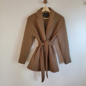 J. Crew Camille Boiled Wool Wrap Coat